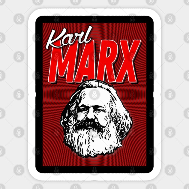 Karl Marx Socialist Design ∆∆∆ Sticker by DankFutura